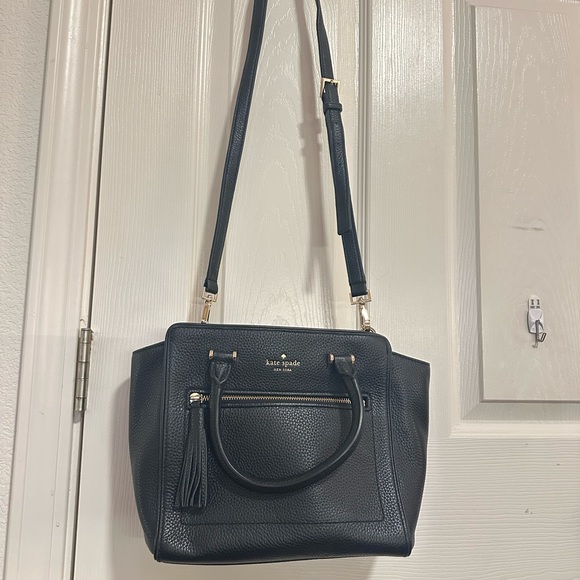 Kate Spade Black Leather purse crossbody - Picture 2 of 5
